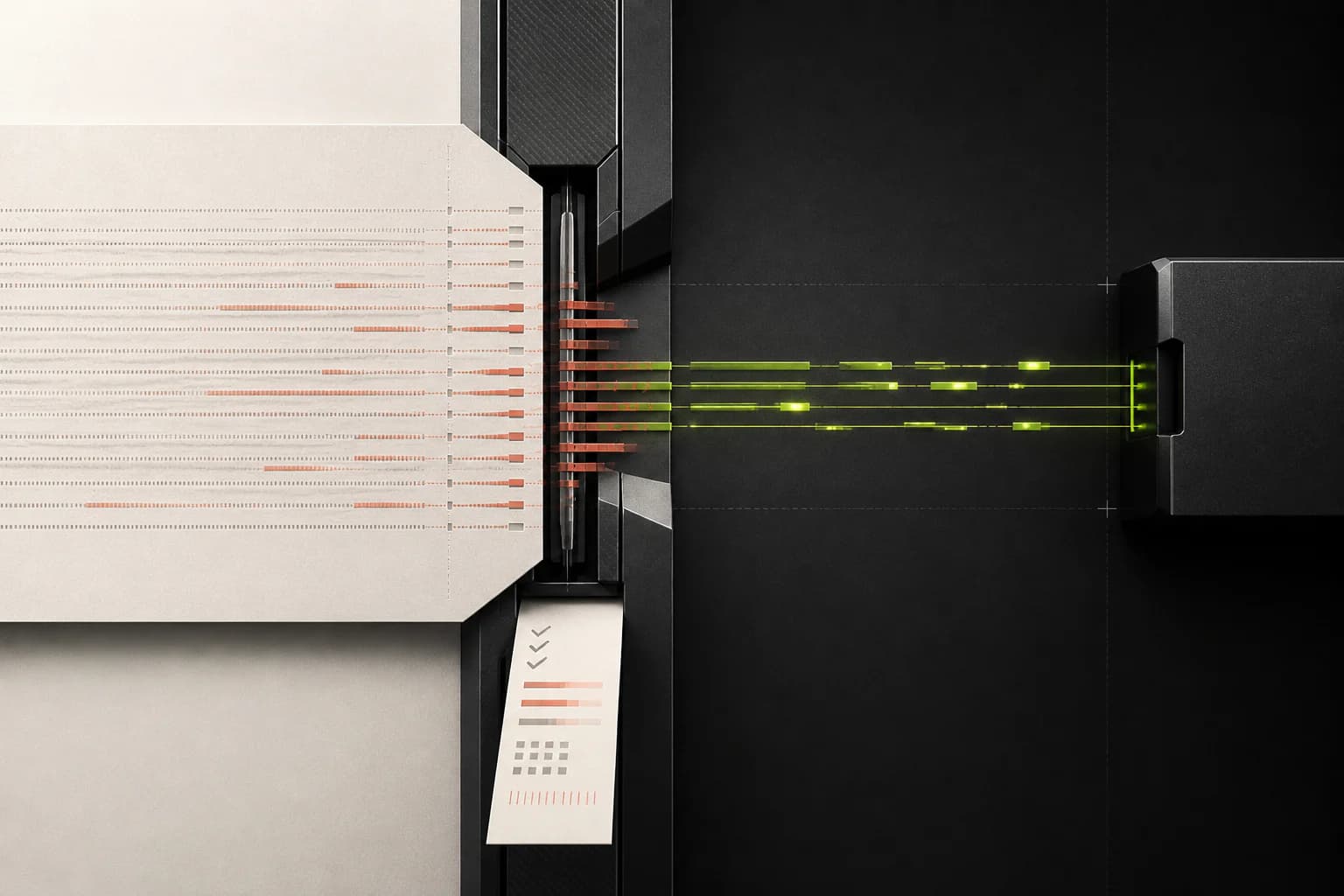 A privacy boundary releases sparse protected context while a separate abstract receipt records transformation metadata without source content